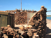 Impressive stone constructions, Sams Island, Dampier